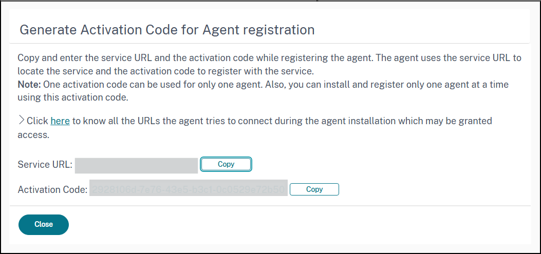 Generate activation code