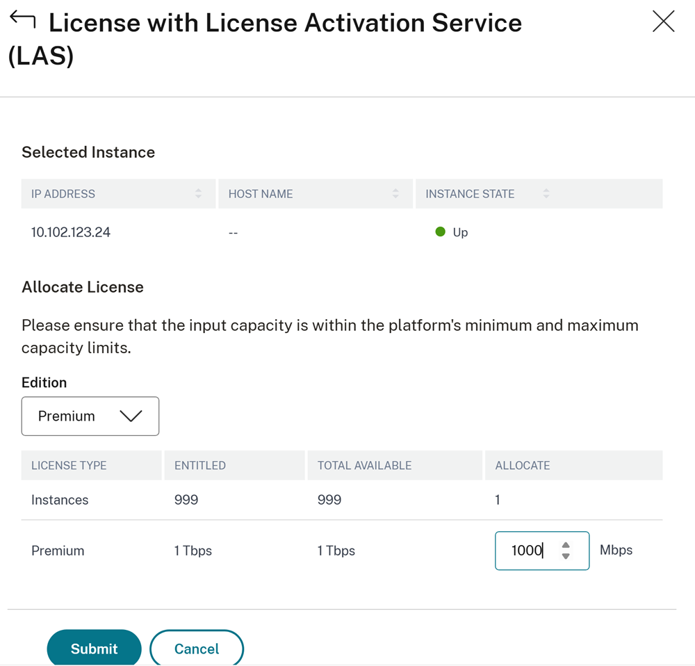 License with LAS