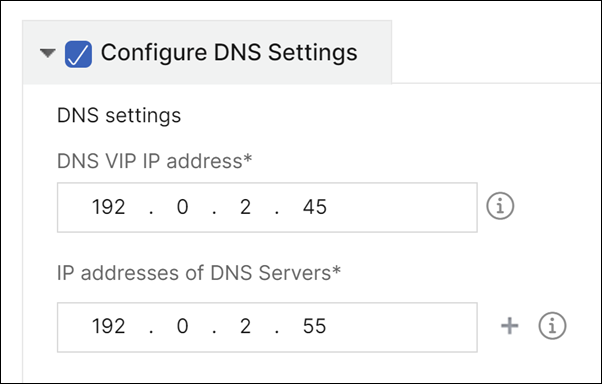 Configure DNS VIP for DNS servers