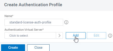 Enter authentication profile name
