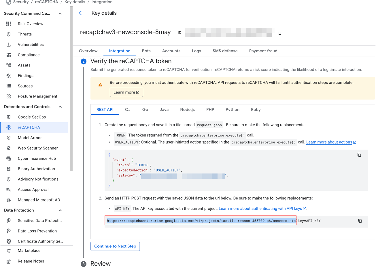 Copy server URL