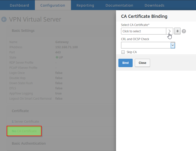 Adding a root certificate as a CA