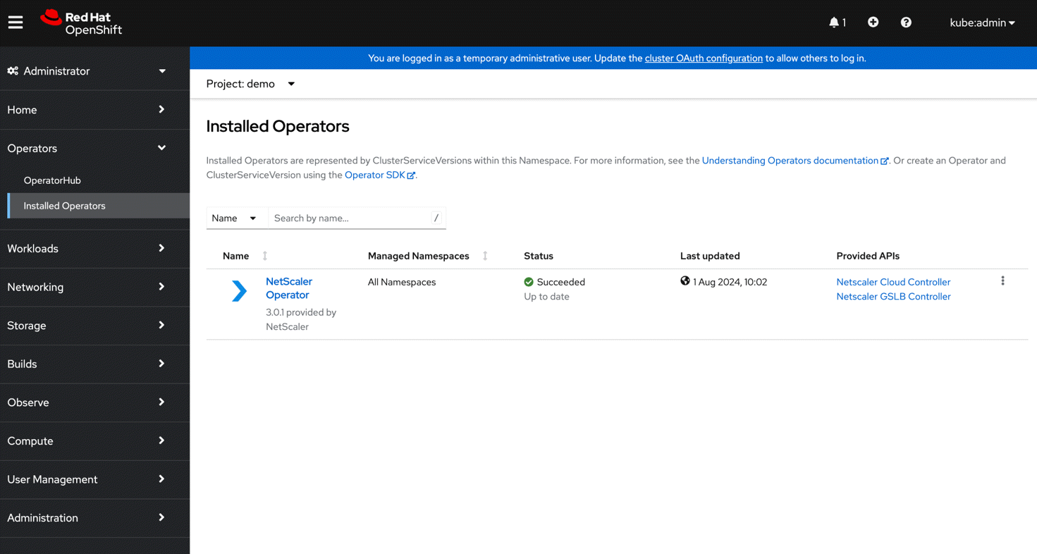 Install NetScaler Ingress Controller