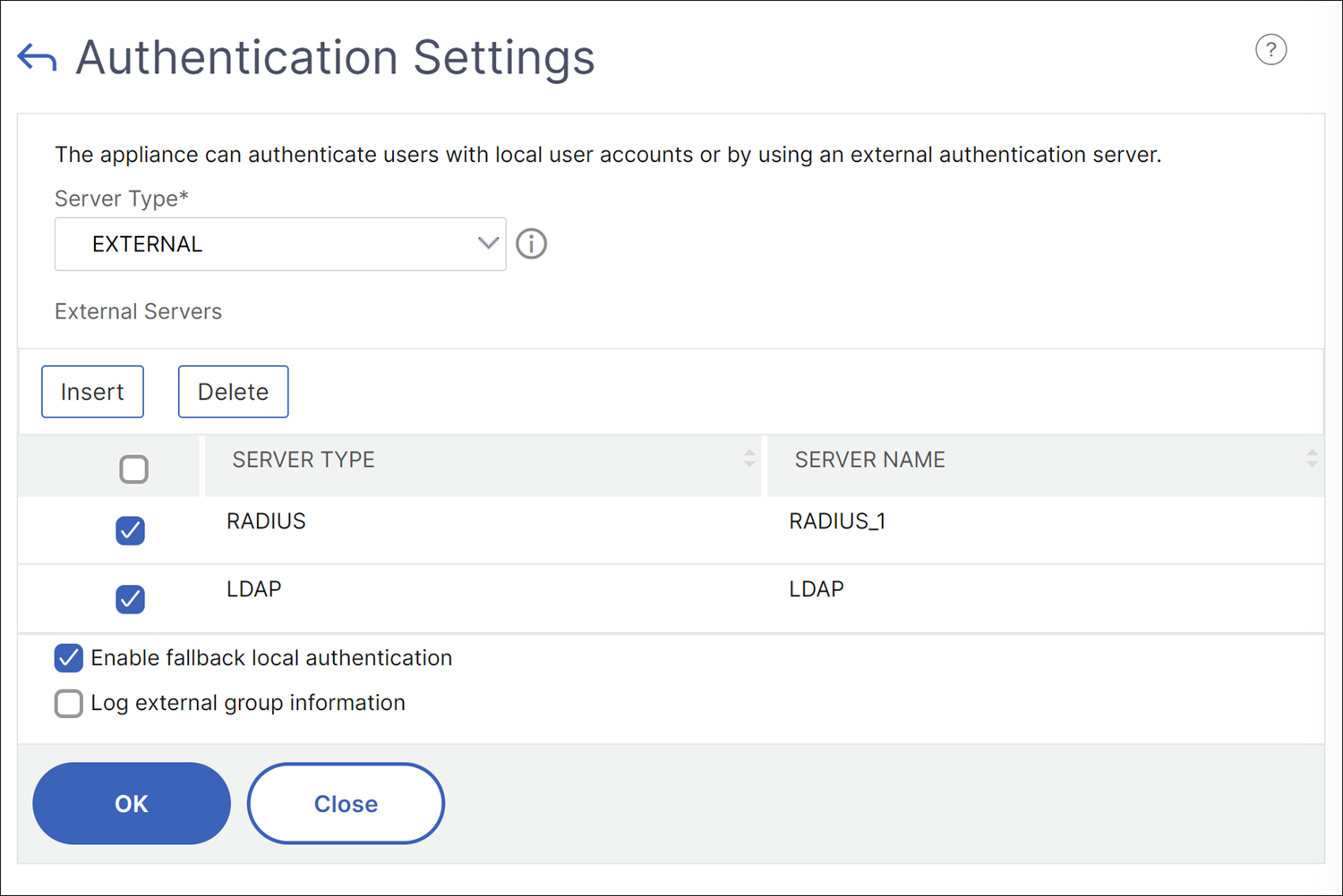 Seite AuthenticationConfiguration