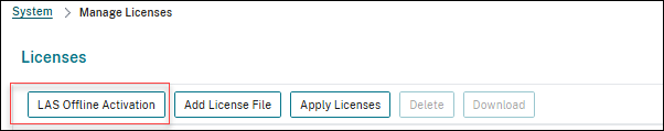 LAS offline activation