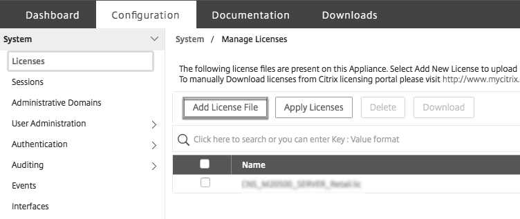 添加许可证文件