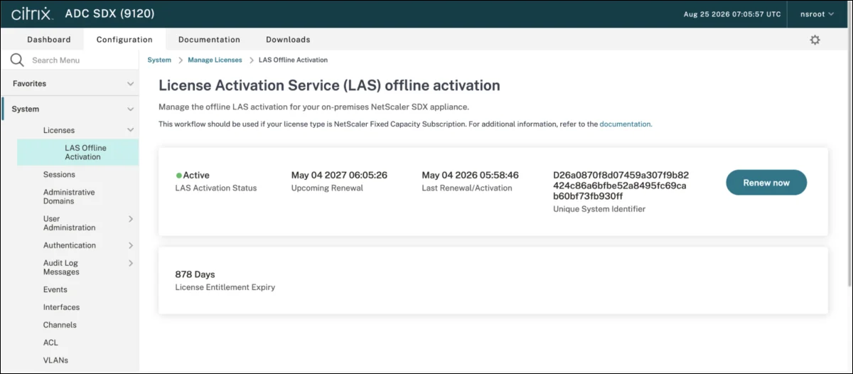 License entitlement expiry