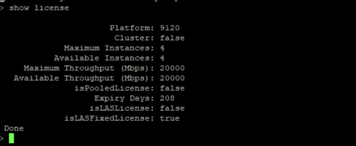 show license output