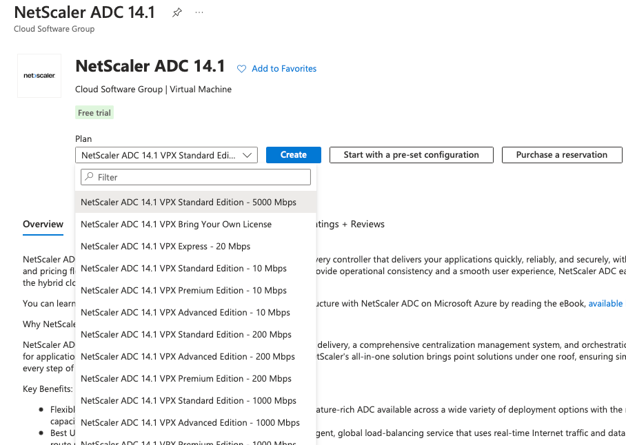 Sélectionnez le mode de licence ADC