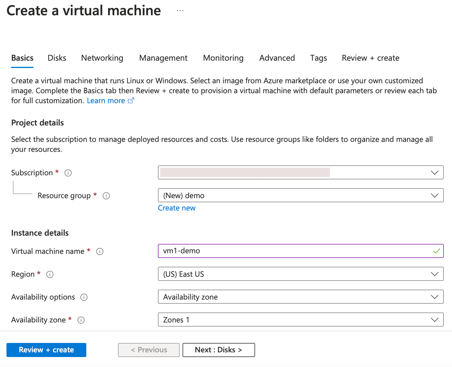 Create a virtual machine