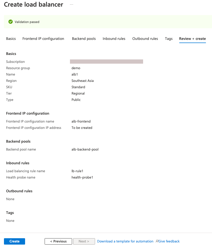 Validation du load balancer réussie