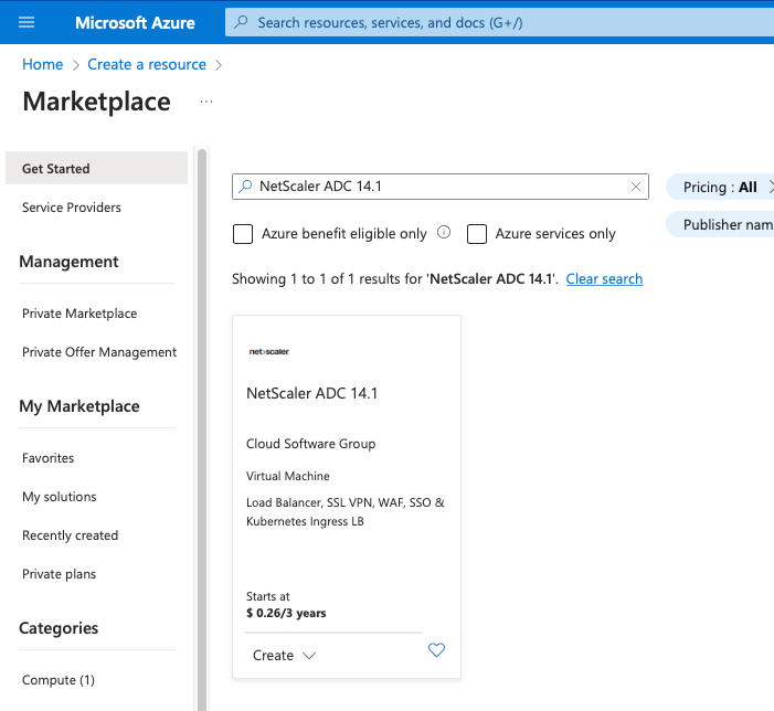 Seleccione la versión de NetScaler