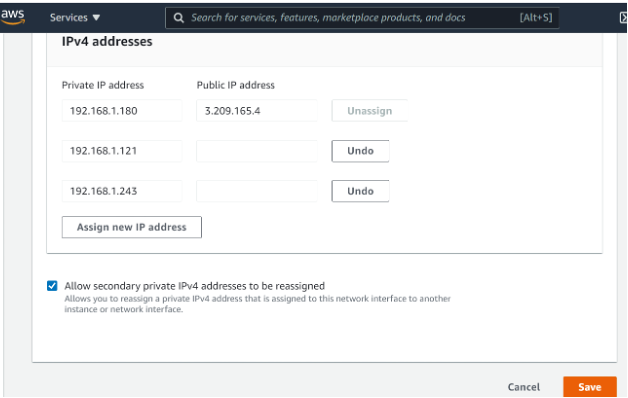 Mover una dirección IP en AWS