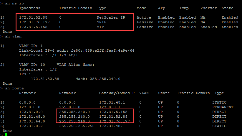 AWS show nsip 方法 2