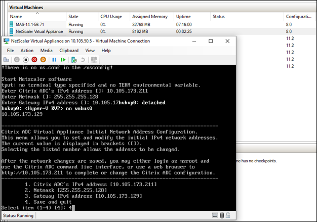 Hyper-V console
