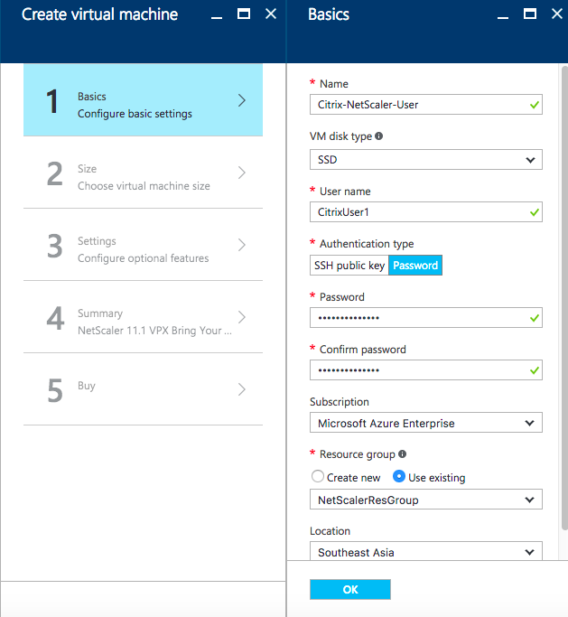 Configurer l'instance VPX 1