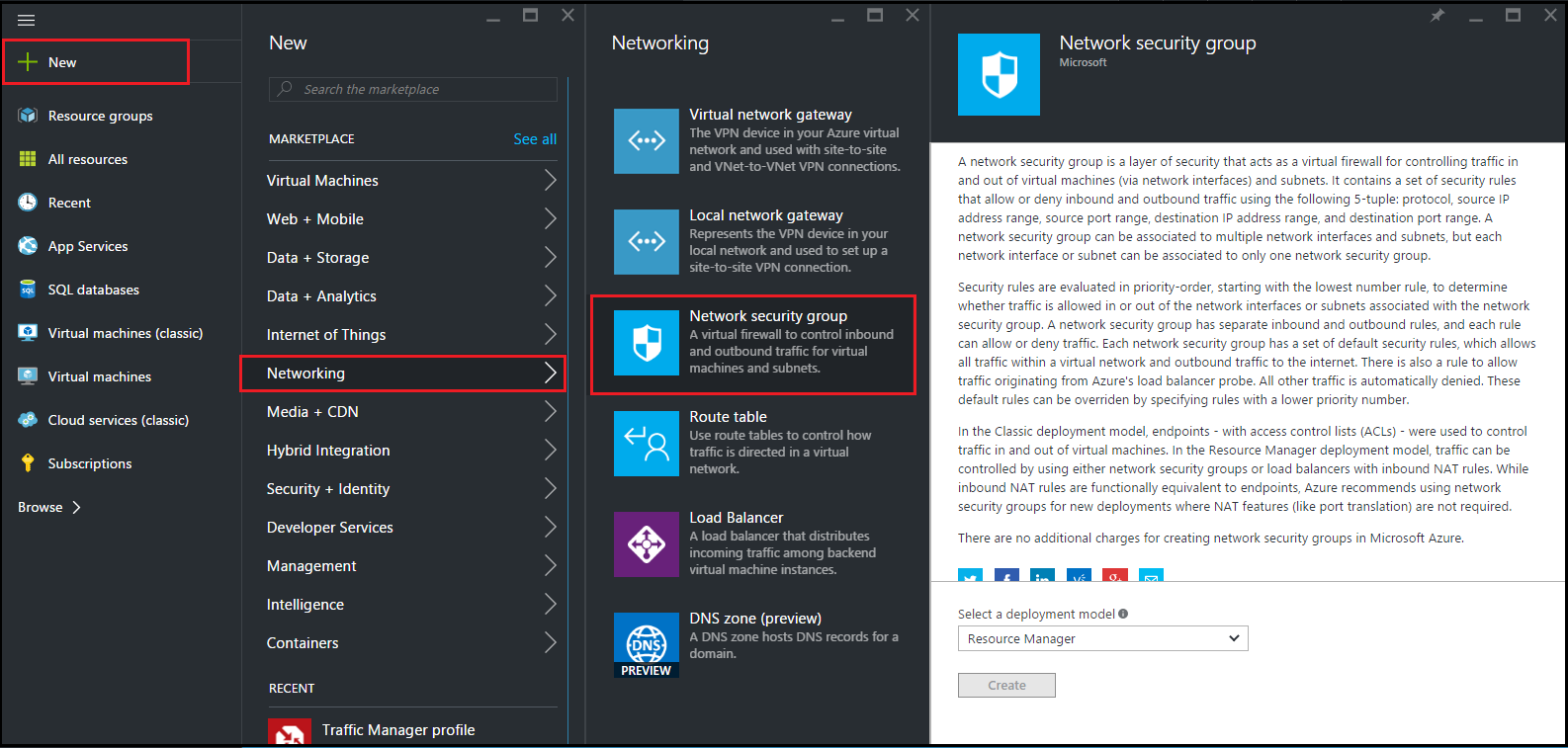 Configure security group