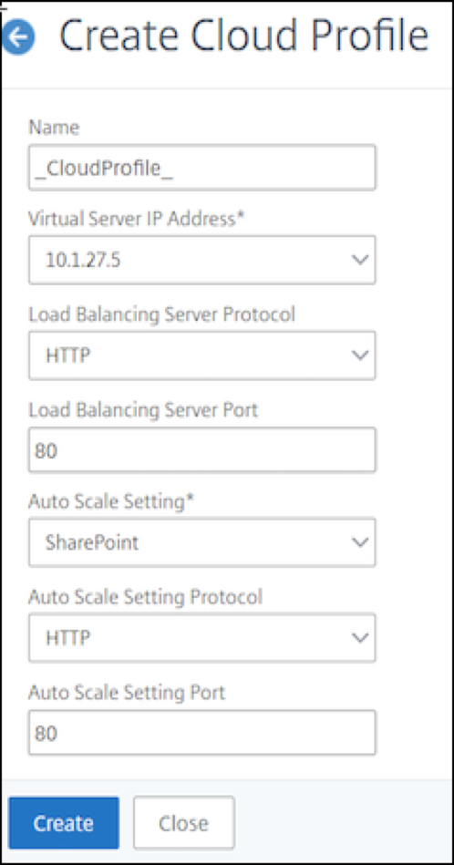 Create Azure cloud profile