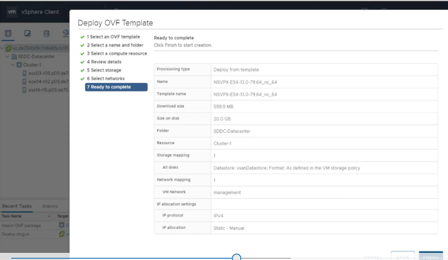 部署 OVF 模板