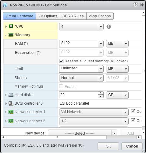 Edit memory settings 1