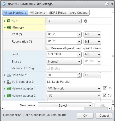 Modificar configuración de memoria