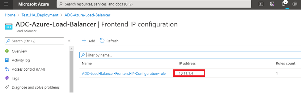 ALB 前端 IP 配置