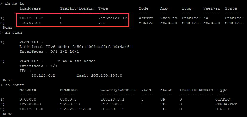 Show NSIP output