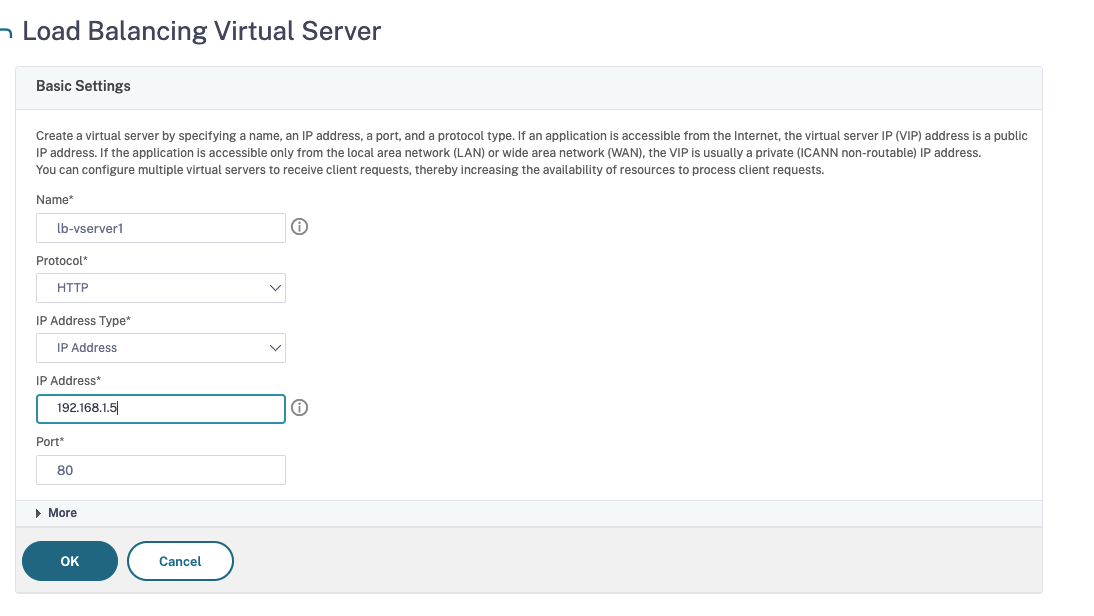 LB virtual server client alias