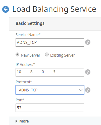 Load balancing service new server