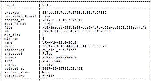 Comando de creación de imágenes OpenStack