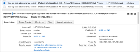 Amazon EC2 コンソールとプライマリインスタンスの説明