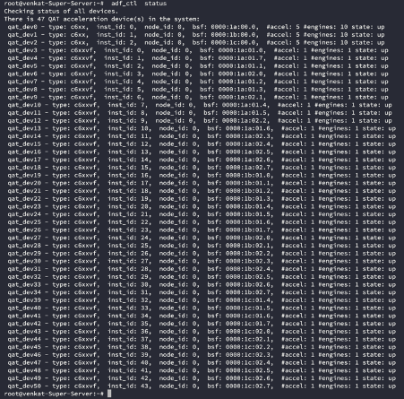 adf_ctl status command