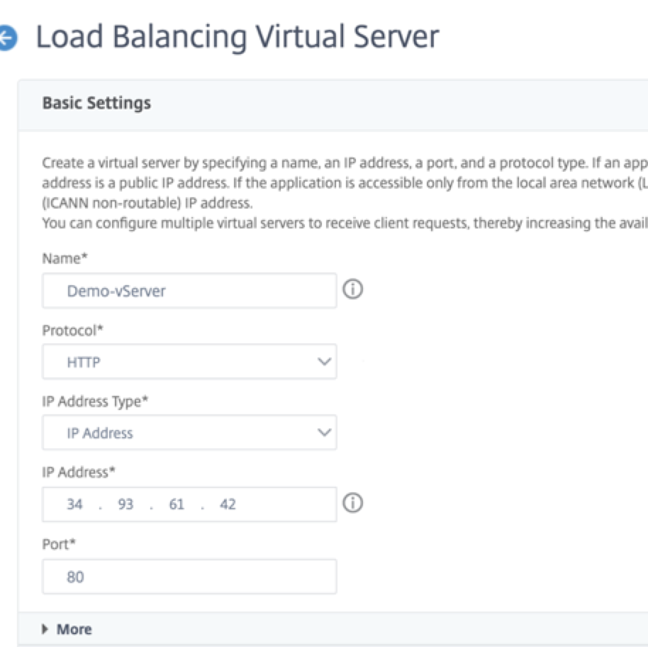 LB Virtual Servers