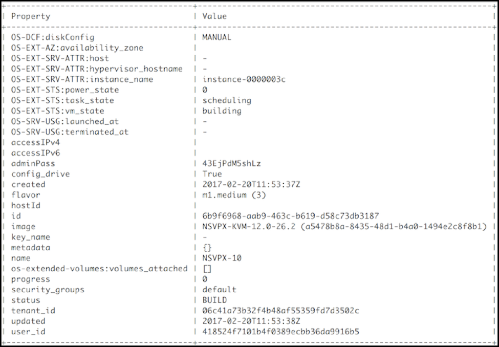 Output boot command