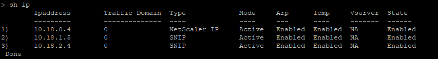 Mostrar la CLI IP en el nodo principal de ALB