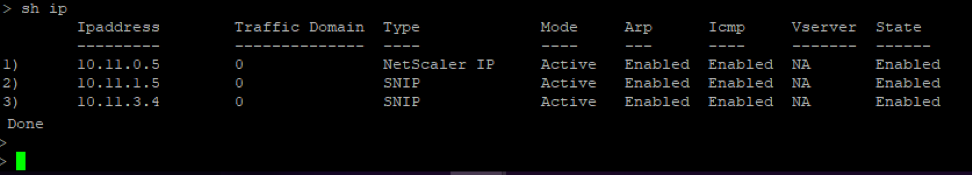 プライマリノードにIP CLIを表示する