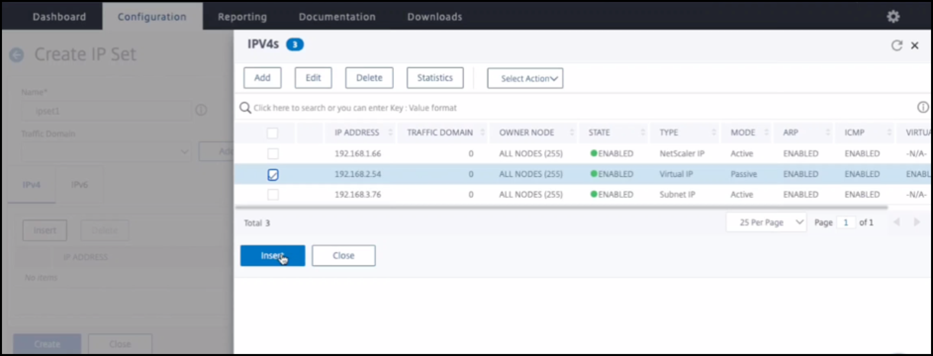 Crear conjunto de IP secundario