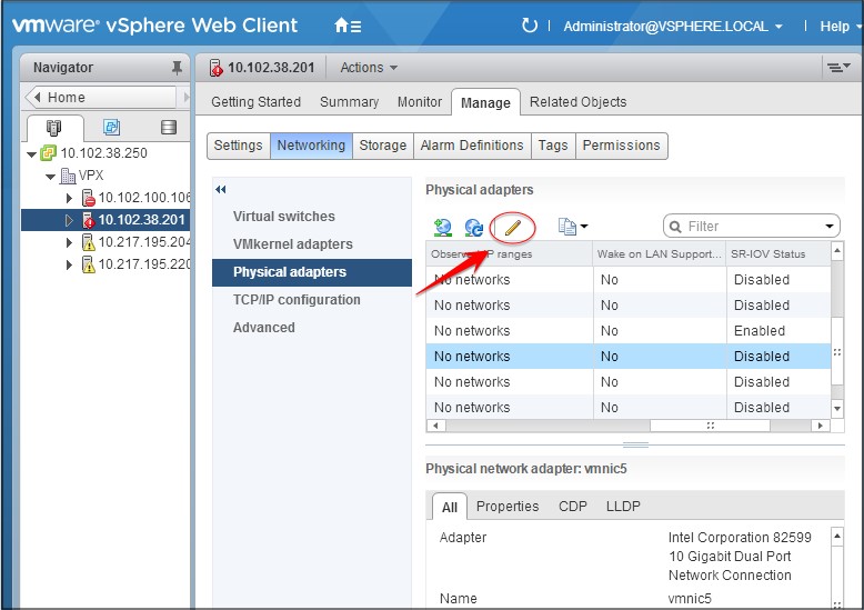 SR-IOV modificar