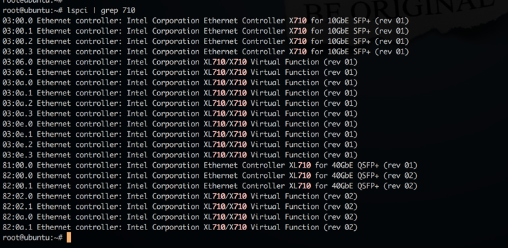 适用于 X710 的 SR-IOV VF