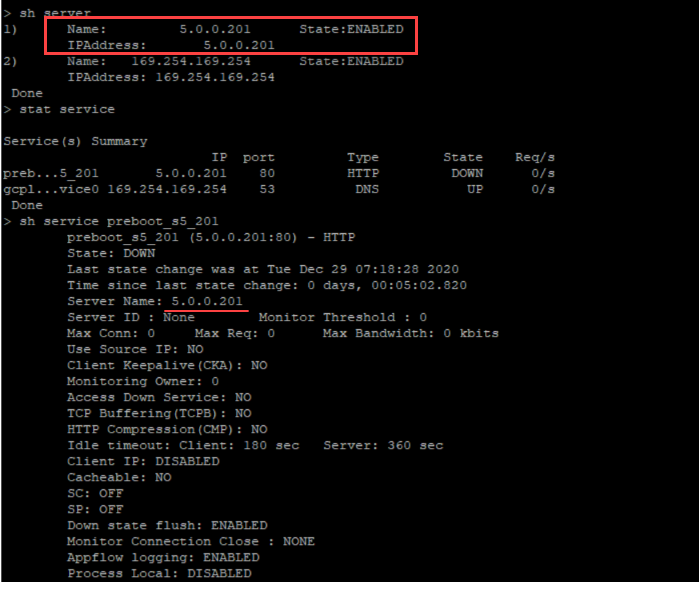 Verify server configurations