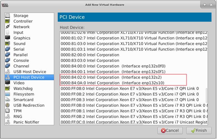 VF for Intel X722 10G NIC