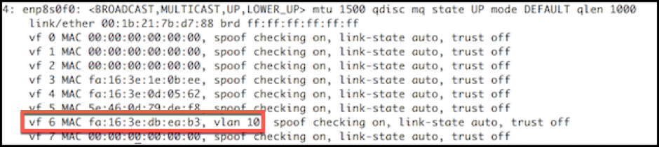 VF6 に VLAN 10 を作成します。 